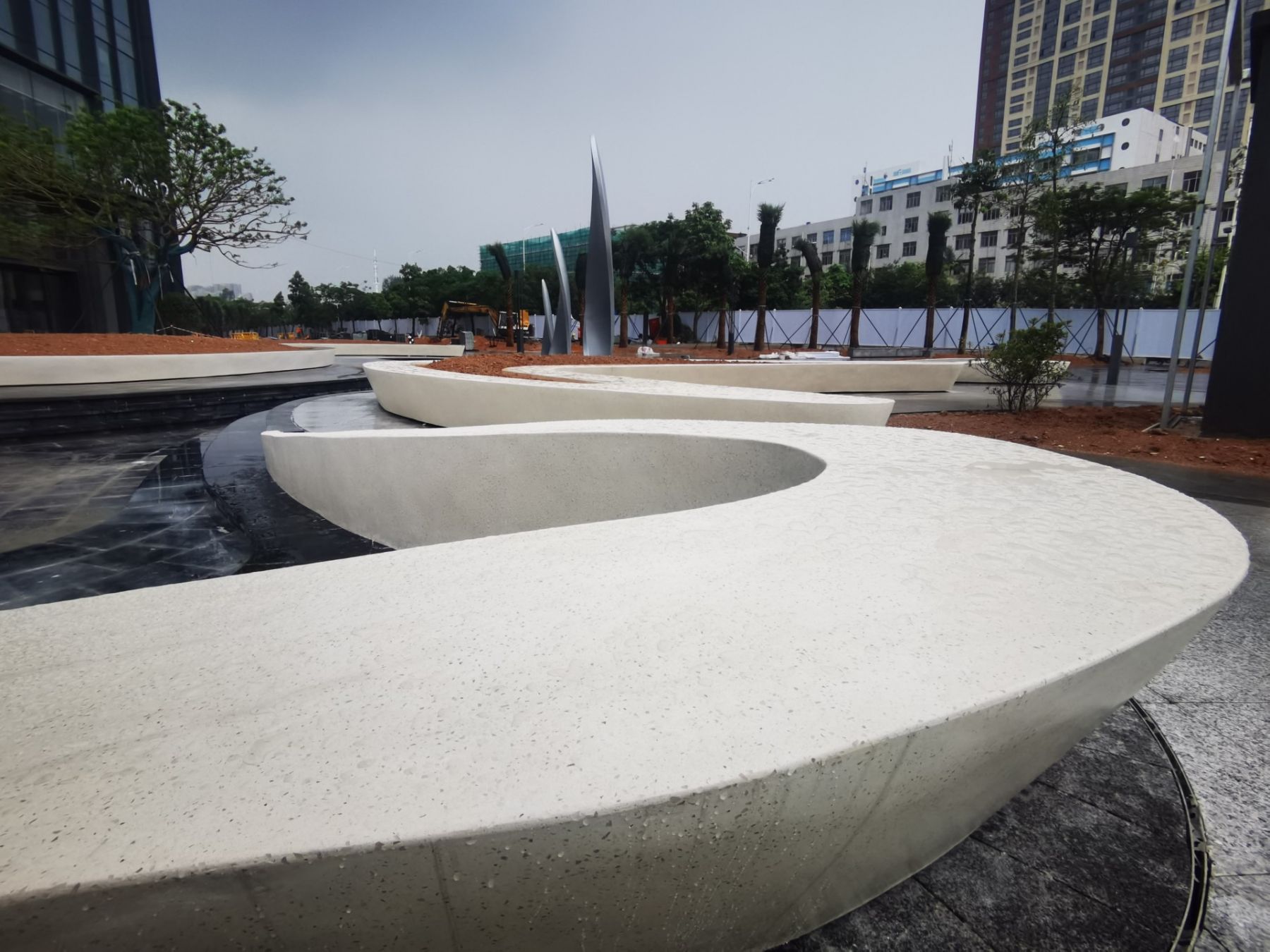 Terrazzo Outdoor Tree Pool Seating - Shenzhen Bantian Project 坂田乐荟中心